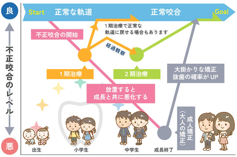 小児矯正歯科の治療の流れ